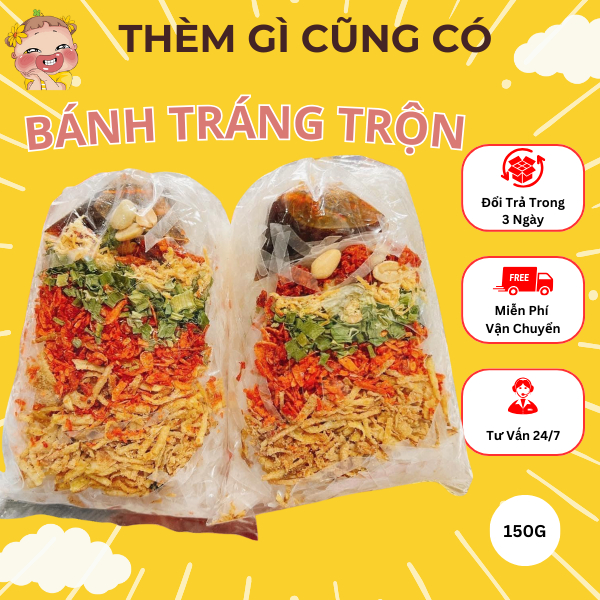 2 BỊCH/GÓI BÁNH TRÁNG TRỘN THẬP CẨM TỰ TRỘN NGON NHƯ NGOÀI HÀNG- THÈM GÌ CŨNG CÓ