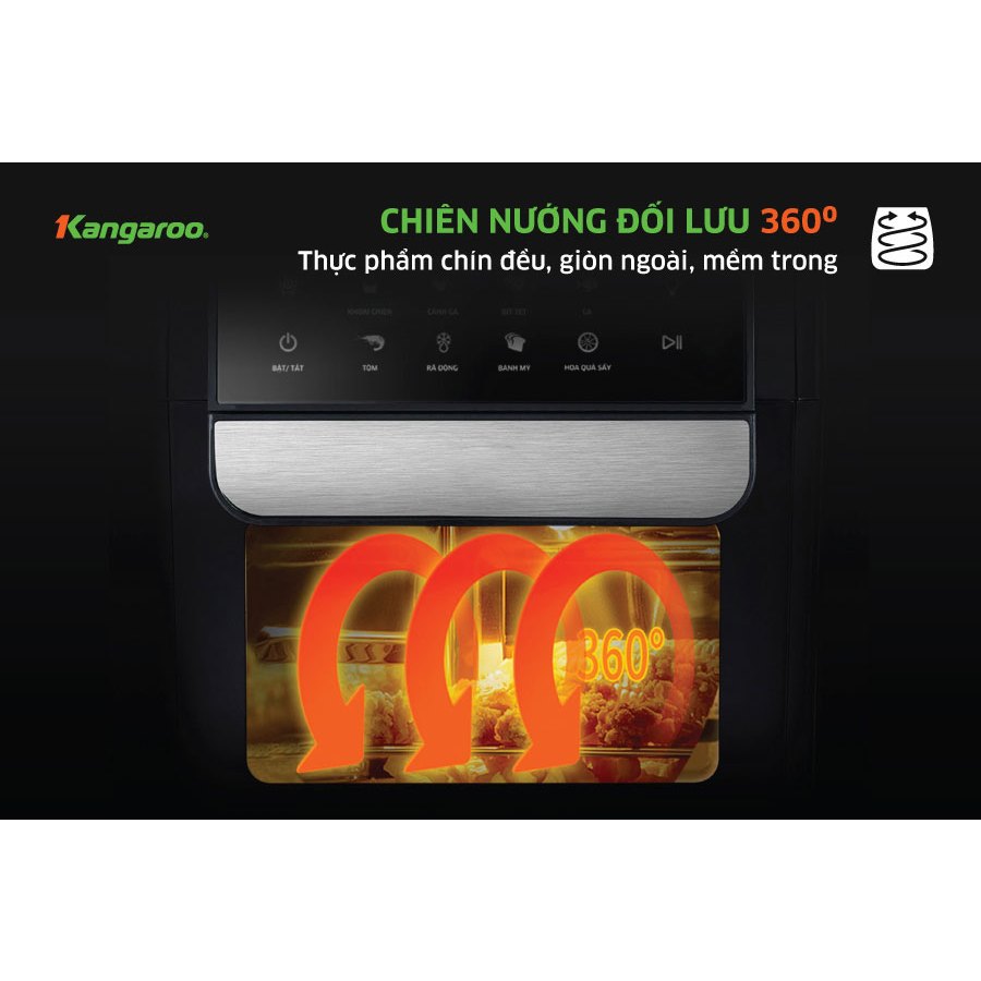 Lò chiên không dầu 6 lít Kangaroo KG6AF2A - điện tử