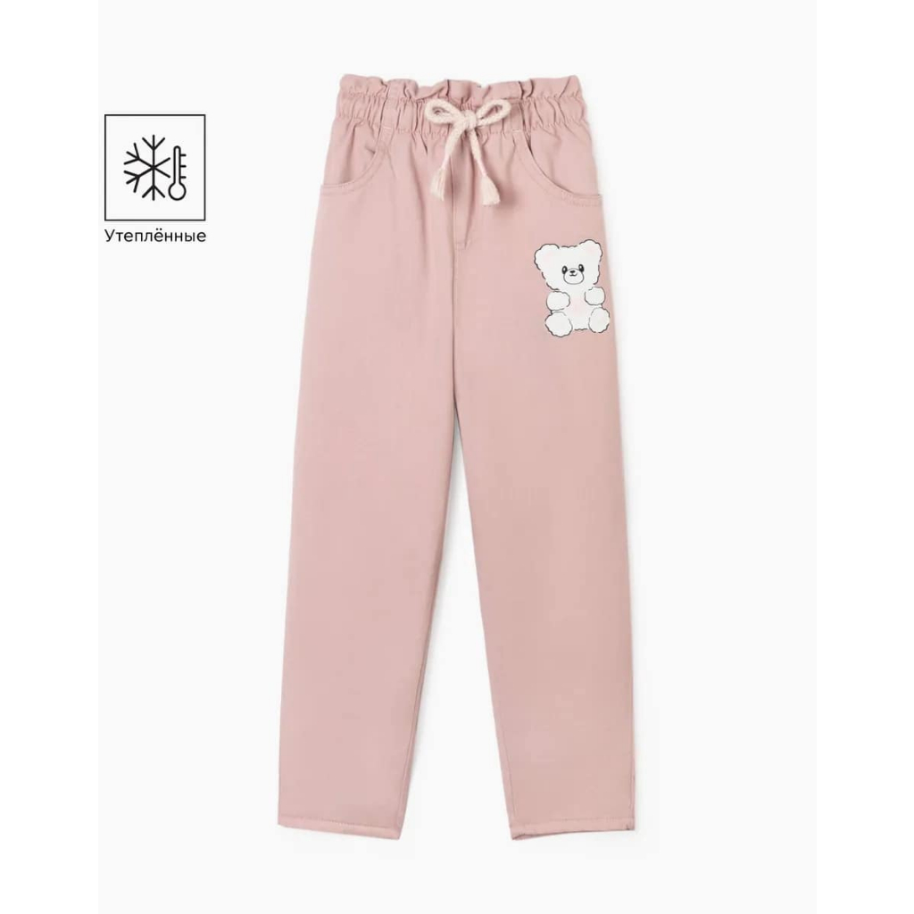 Quần kaki lót lông hình bé gái nhí