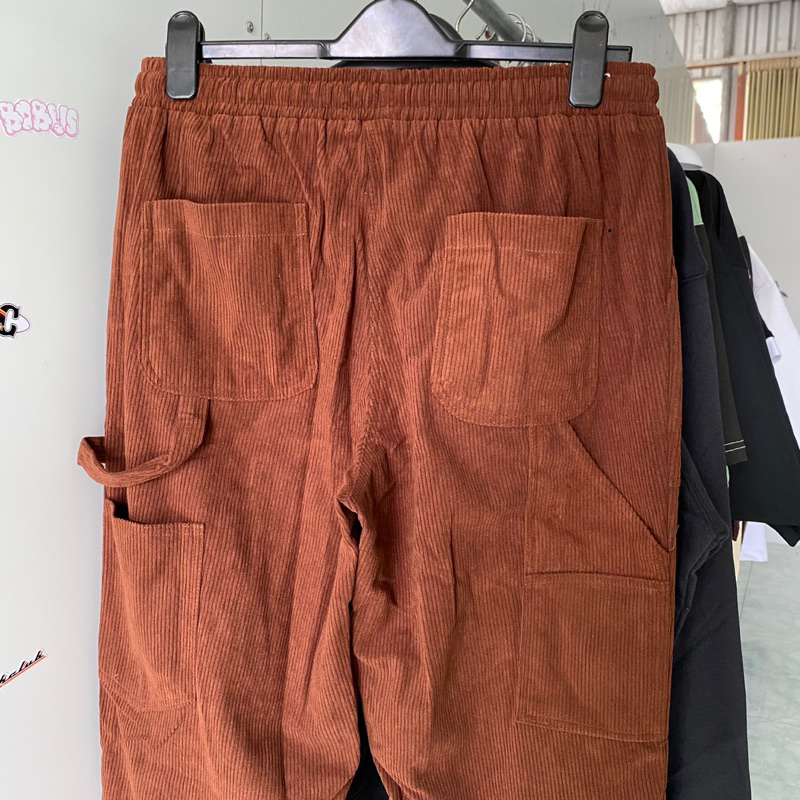 Quần Nhung Tăm Dày Dặn Nâu Size L