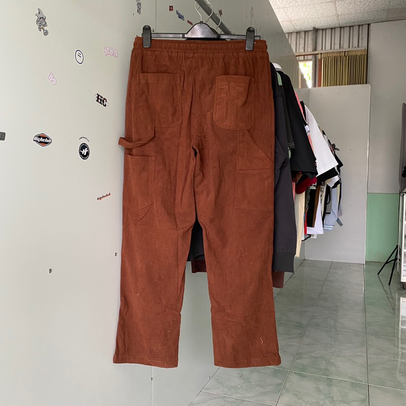 Quần Nhung Tăm Dày Dặn Nâu Size L