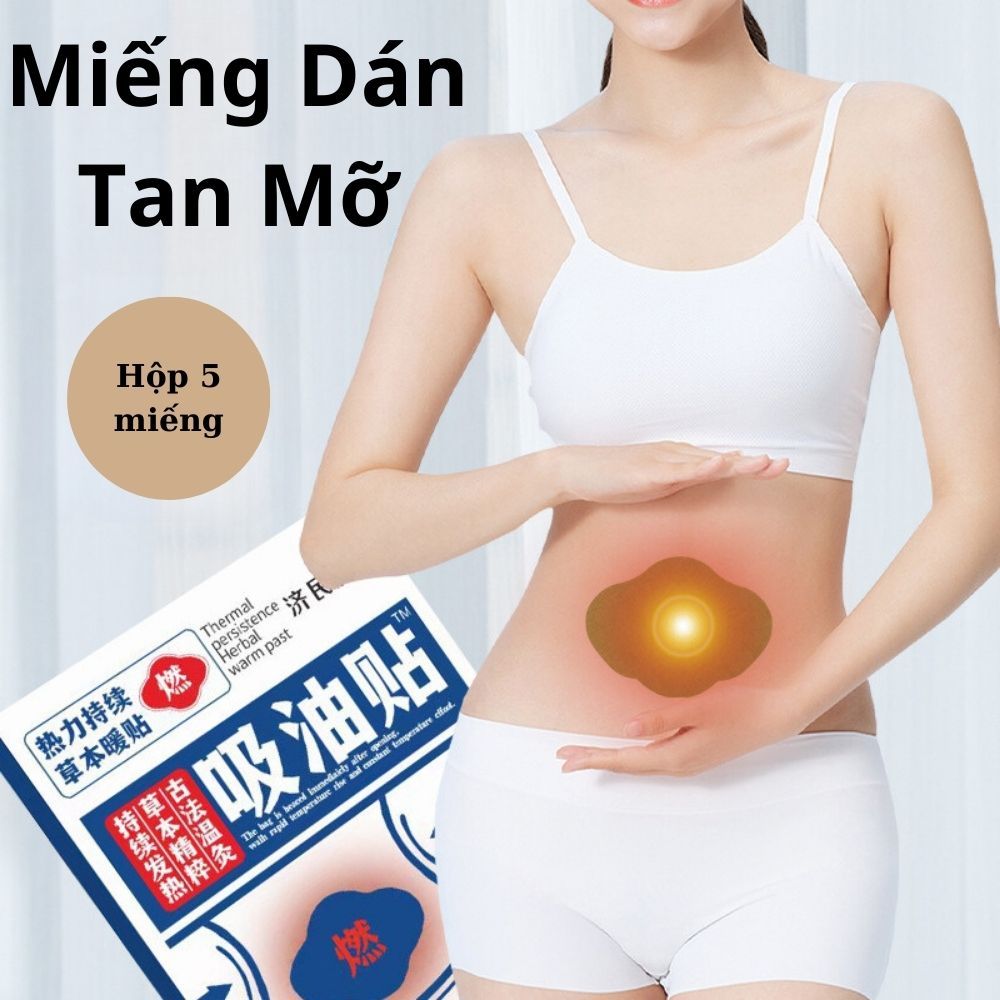 Miếng Dán Tan Mỡ Tấm Thị Đốt Cháy Mỡ Thừa Bụng, Bắp Tay Chân, Miếng Dán Tan Mỡ Thảo Dược Giảm Mỡ Bụng Sau Sinh