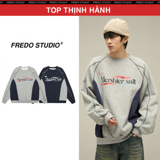 Áo Nỉ Sweater Nam Nữ Mershier Sail Unisex Retro Hàn Quốc Kiểu Phối Sườn 𝐅𝐫𝐞𝐝𝐨 𝐌𝐞𝐧𝐰𝐞𝐚𝐫