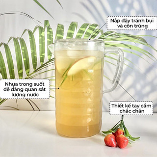 Ca đựng nước trong suốt Song Long, hàng cao cấp có nắp đậy sang trọng