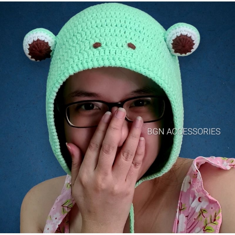 Nón ếch len handmade kute