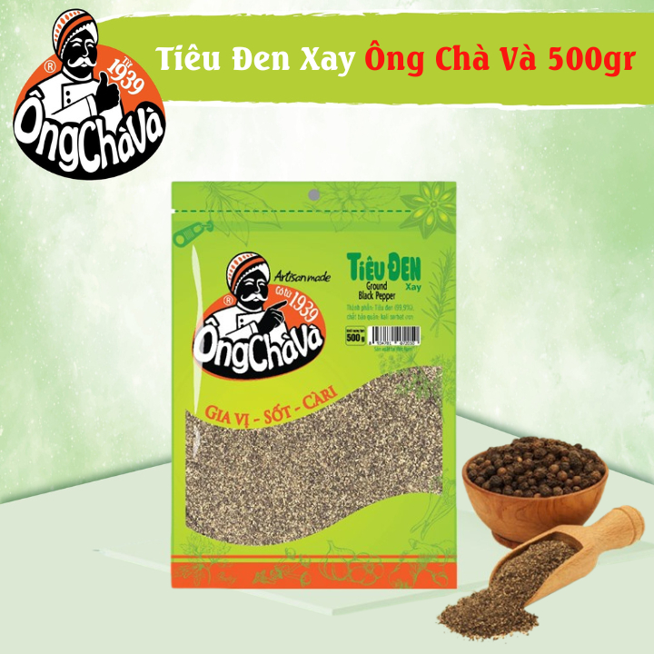 Tiêu đen xay Ông Chà Và 500g (Black Pepper)