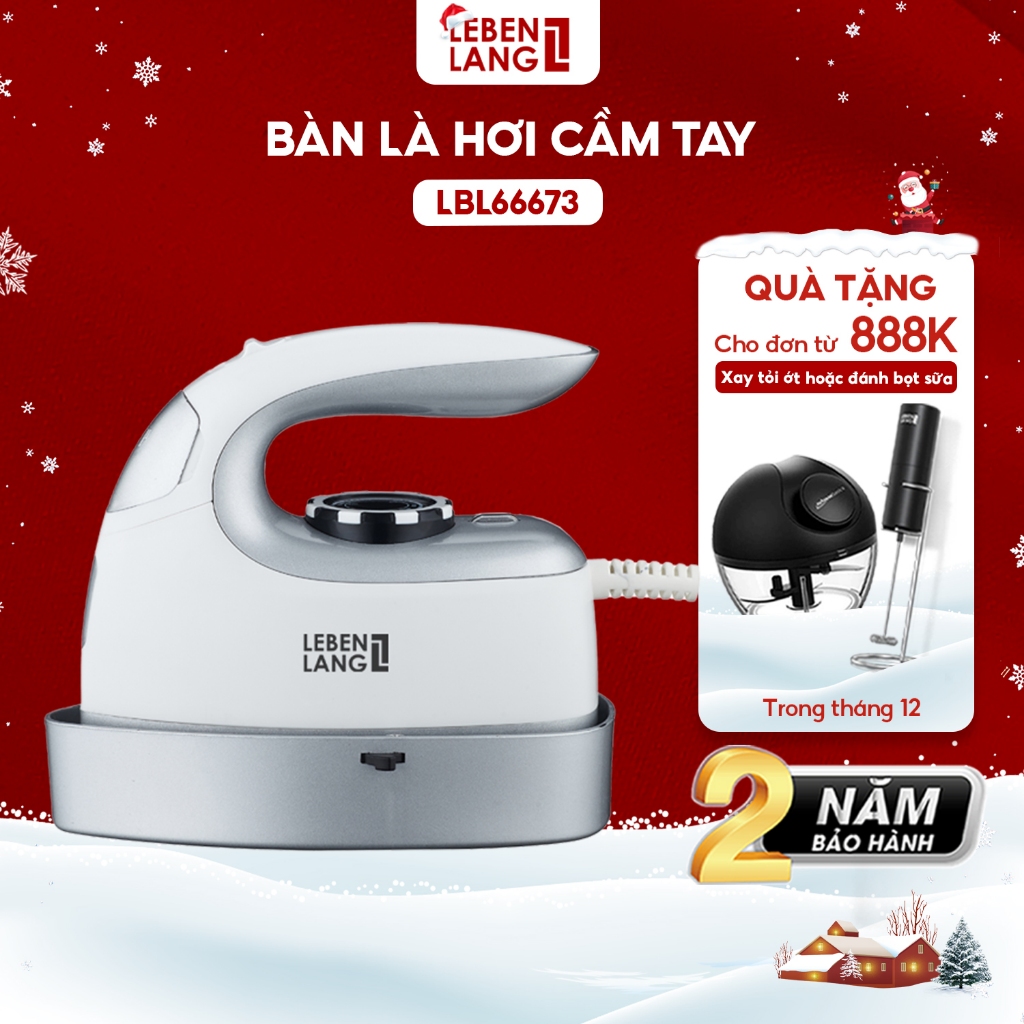 Bàn là hơi nước cầm tay mini Lebenlang LBL66673, ủi hơi nước 1000W, bình chứa 90ml- LBL66673, bảo hành 2 năm, 1 đổi 1
