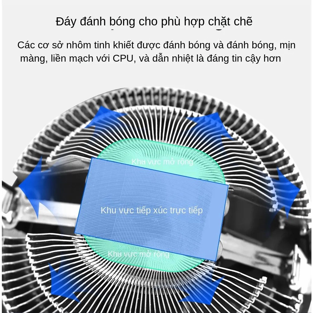 Tản nhiệt CPU Cooler TISHRIC - Tản nhiệt CPU Fan 12cm Led RGB Socket Intel LGA 1700 1200 1150 1151
