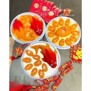 10 hộp H122 đựng rau câu cá chép size 24cm , hộp đựng bánh bông lan size đại ,....