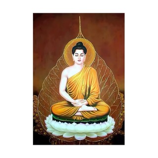 (HCM 40*50cm) Tranh Tô Màu theo số hóa Phật Tọa thiền KT 40*50cm đã căng sẵn khung