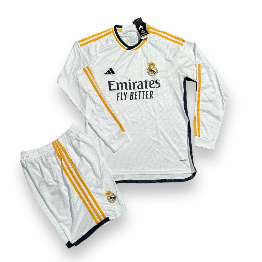 Bộ Quần Áo Bóng Đá/ Áo Đá Banh CLB Real Madrid Sân Nhà _ Mẫu dài Tay Hàng Đẹp