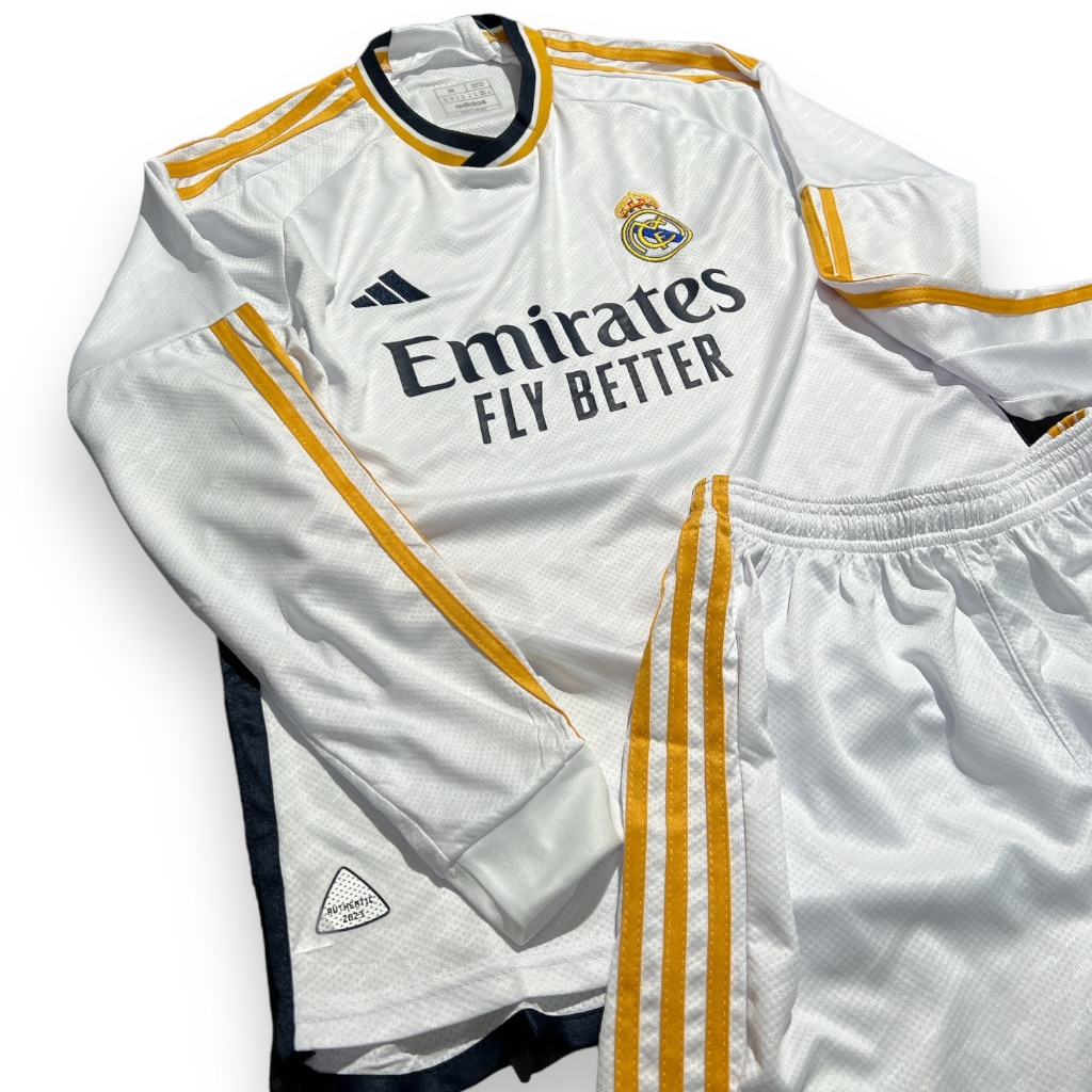 Bộ Quần Áo Bóng Đá/ Áo Đá Banh CLB Real Madrid Sân Nhà _ Mẫu dài Tay Hàng Đẹp