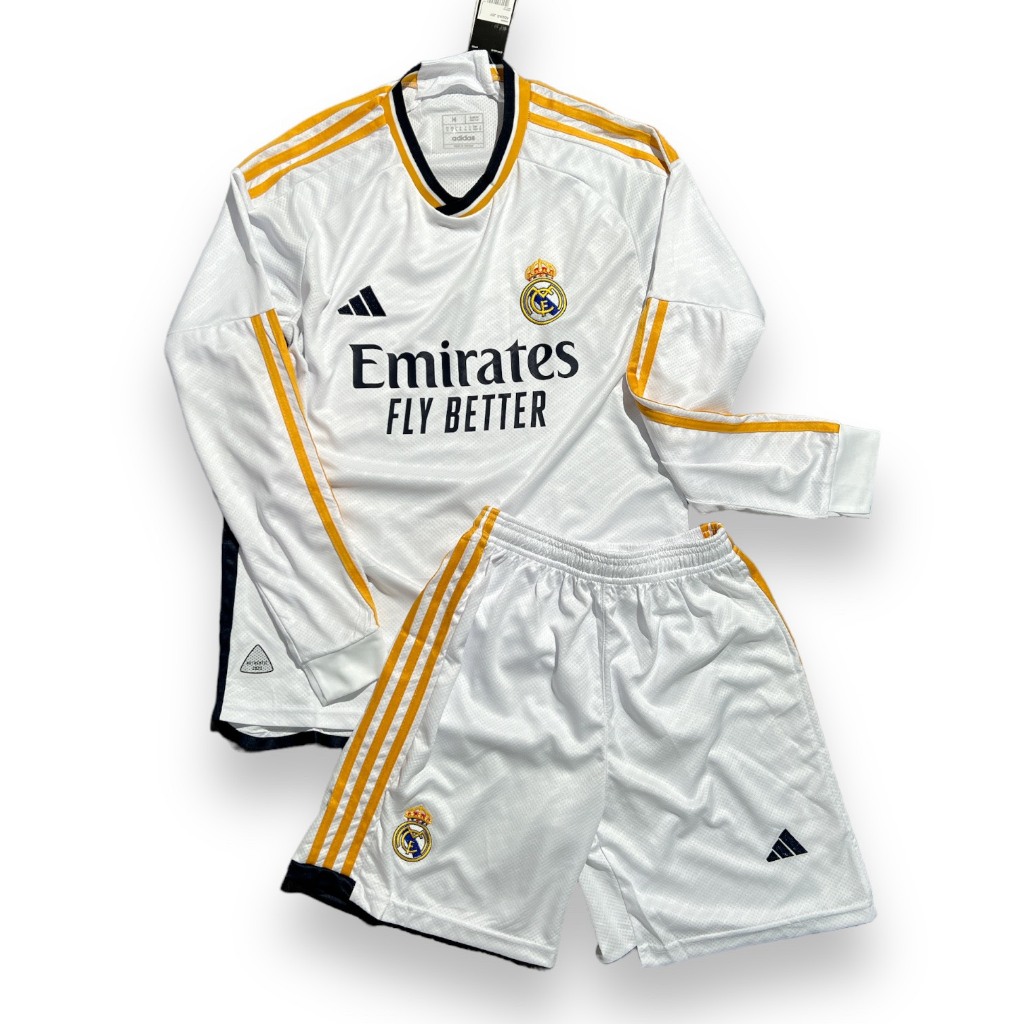 Bộ Quần Áo Bóng Đá/ Áo Đá Banh CLB Real Madrid Sân Nhà _ Mẫu dài Tay Hàng Đẹp