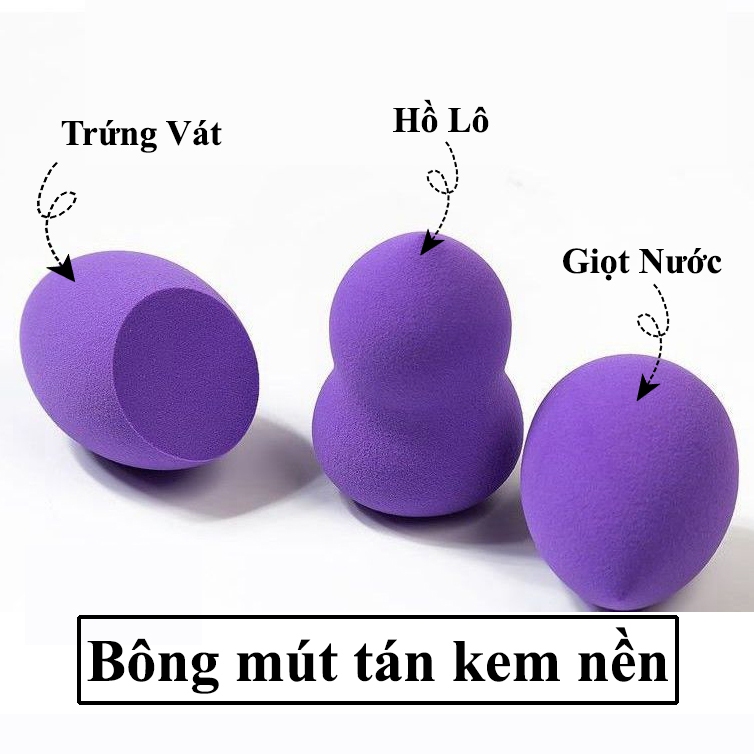 Bông mút tán nền Jelly Party hình Giọt Nước - Trứng Vát - Hồ Lô siêu mịn