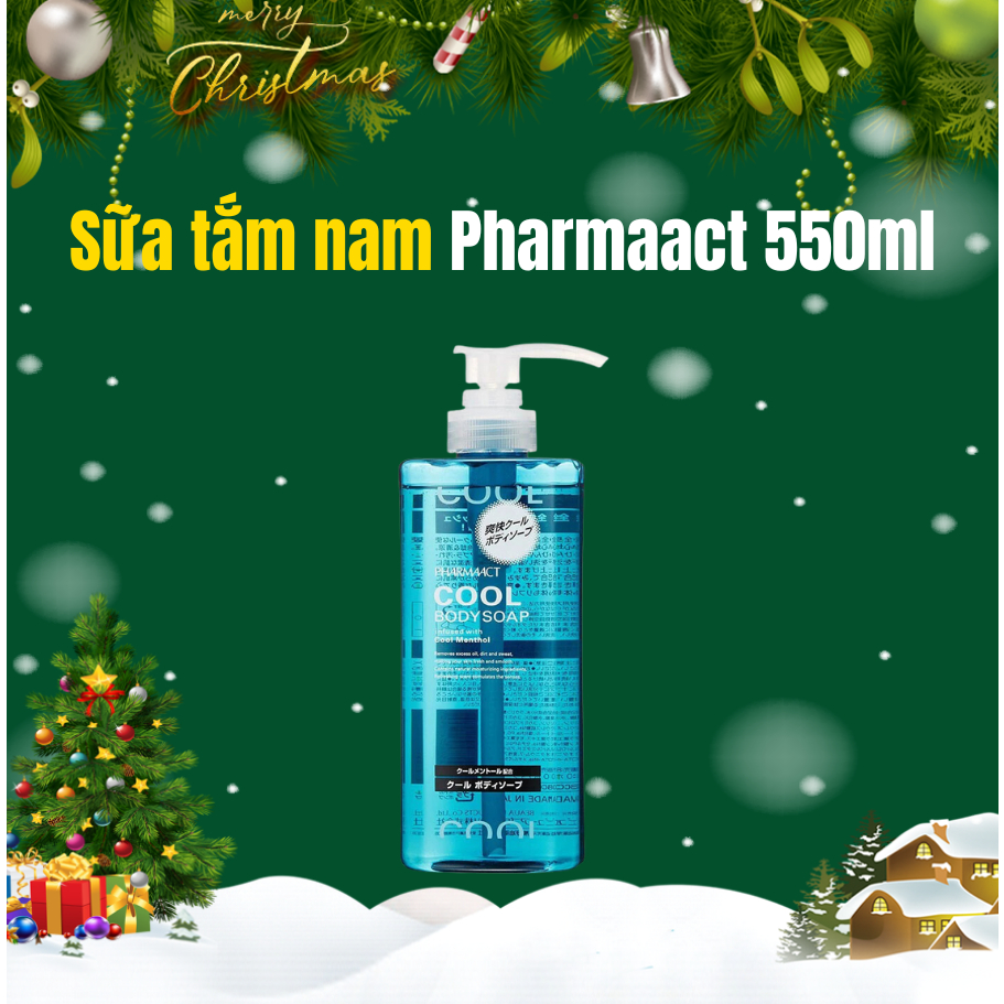 Sữa tắm nam Cool Body Soap Pharmaact 550ml - HÀNG NHẬT NỘI ĐỊA Date tháng 3/2026