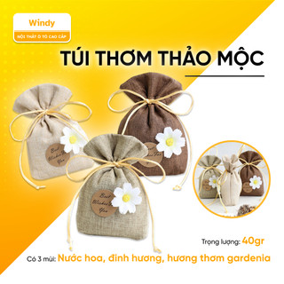 Túi thơm hoa khô treo xe hơi khử mùi hương hoa tự nhiên - Túi thảo mộc thơm xe khử mùi không khí