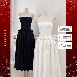  BBSTORE'S Đầm Xòe Dự Tiệc Form Dài Cúp Ngực Phối Bèo -D2121