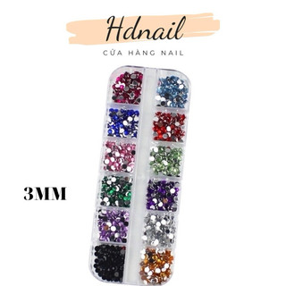 Đá nhựa trang trí móng khay 12 ô