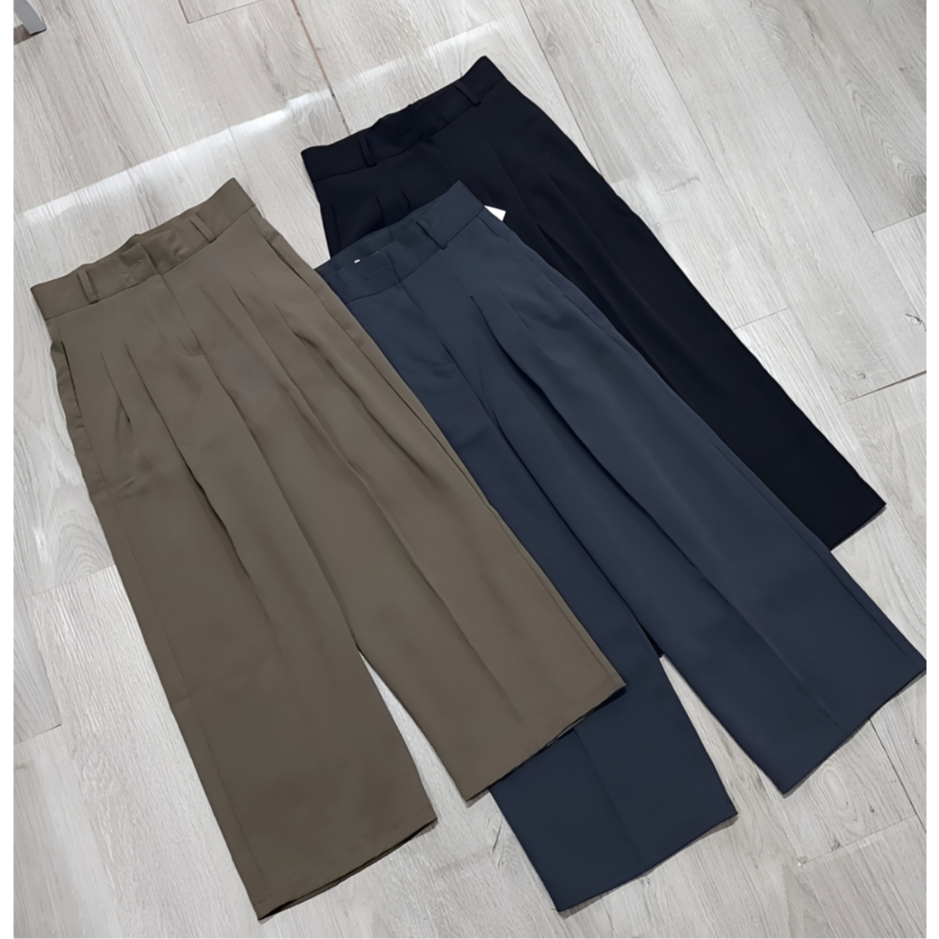 Quần suông nữ nấm lùn Culottes Pants Mã 02 cho m56<. Quần dài 87cm,cạp cao 5cm,hỗ trợ che khuyết điểm tôn dáng