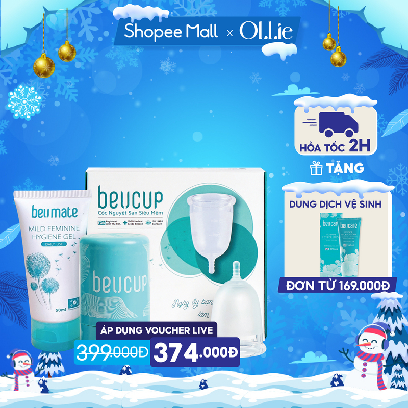 Cốc Nguyệt San BeUcup Silicol Y Tế Siêu Mềm, Đạt Chuẩn FDA Hoa Kỳ