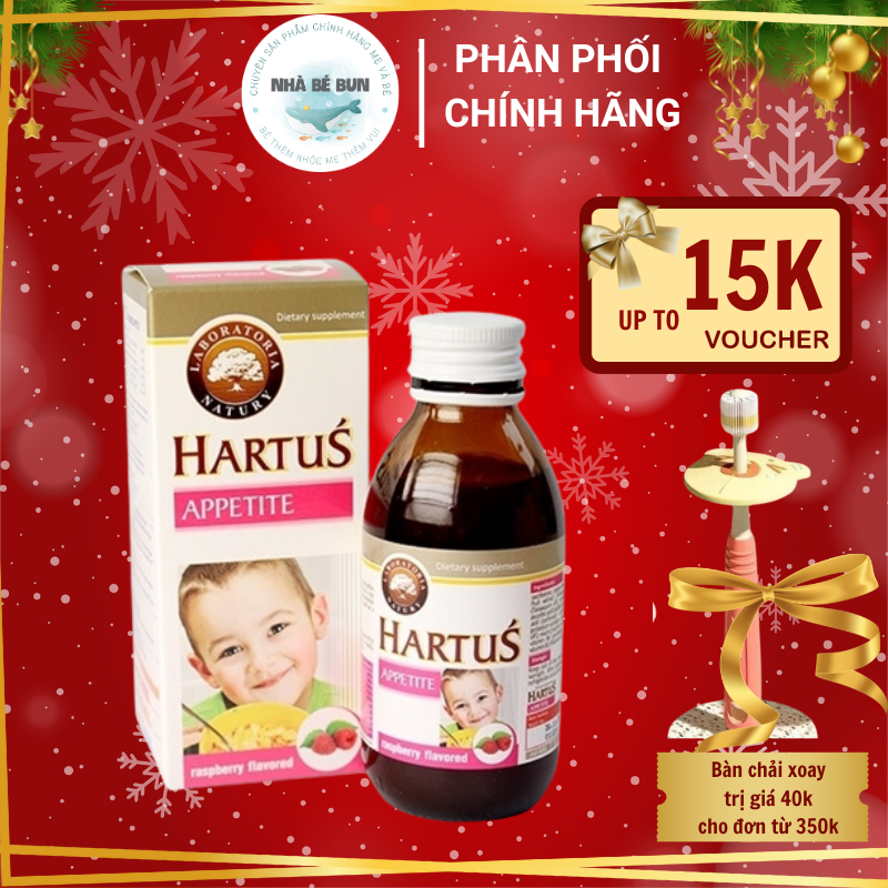 Siro ăn ngon cho bé Hartus Appetite, cải thiện chứng biếng ăn, giúp trẻ tăng cân và phát triển