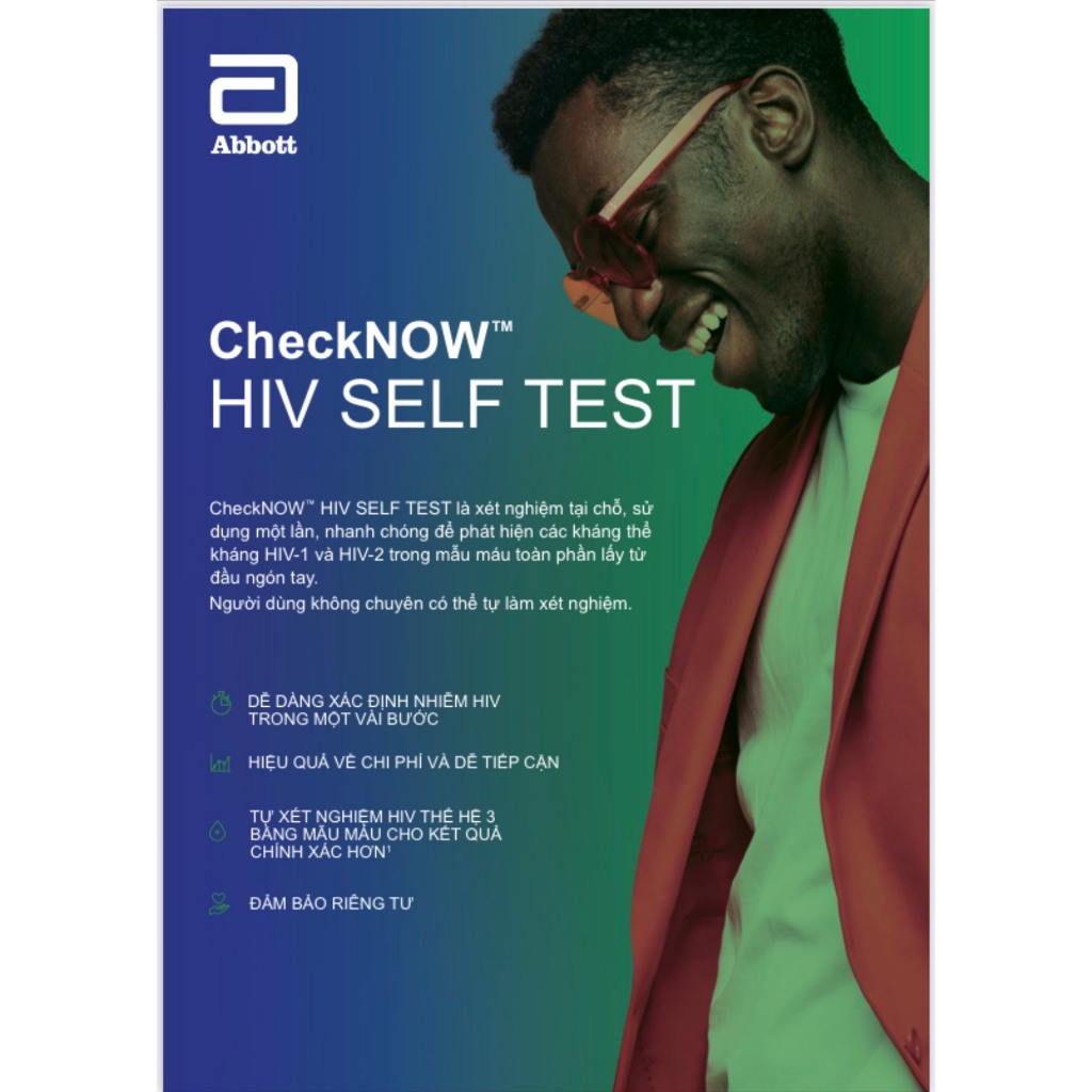 Khay thử xét nghiệm HIV tại nhà - CheckNow HIV Self test