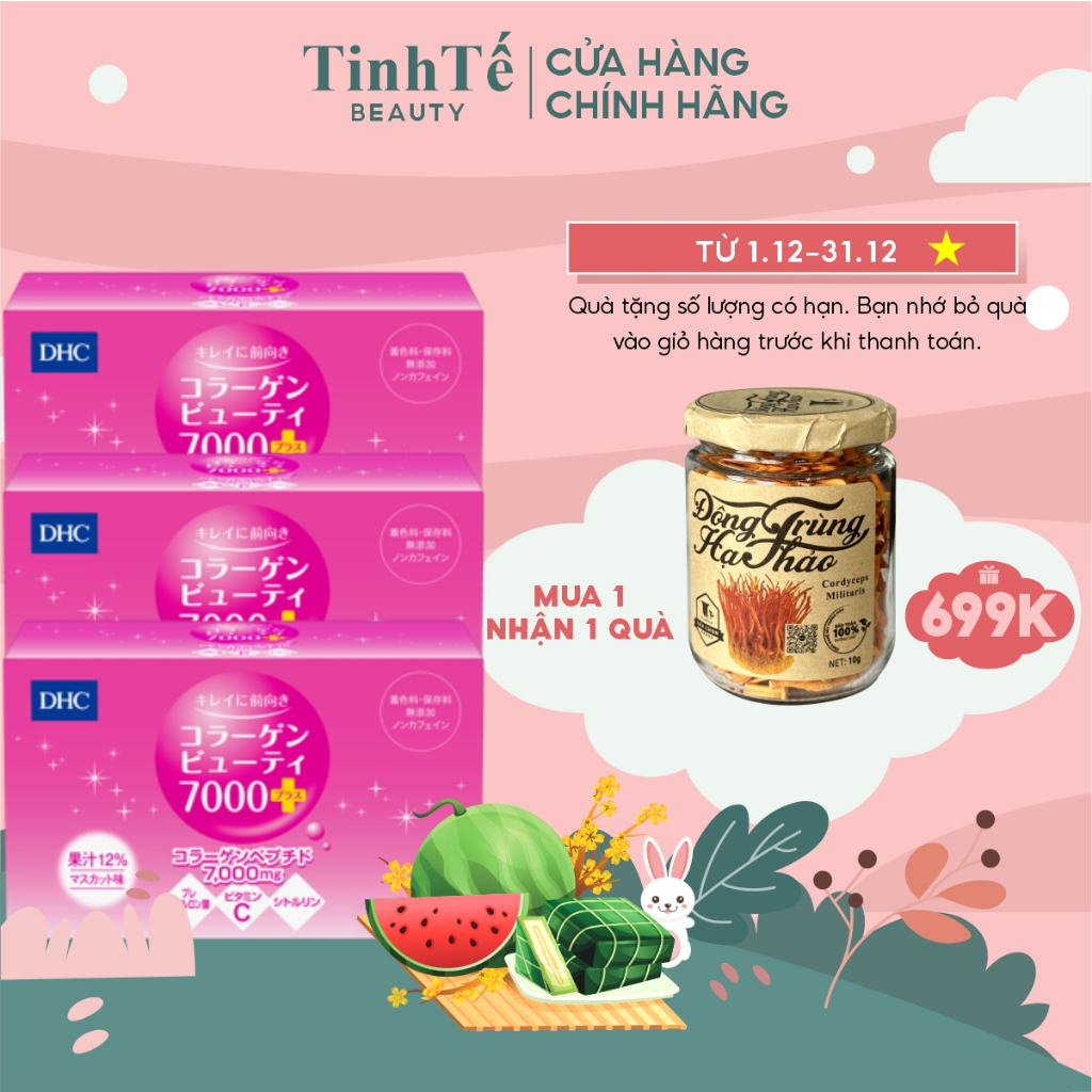 Liệu trình 1 tháng DHC Nhật Bản trẻ hóa, sáng da Collagen và Vitamin C