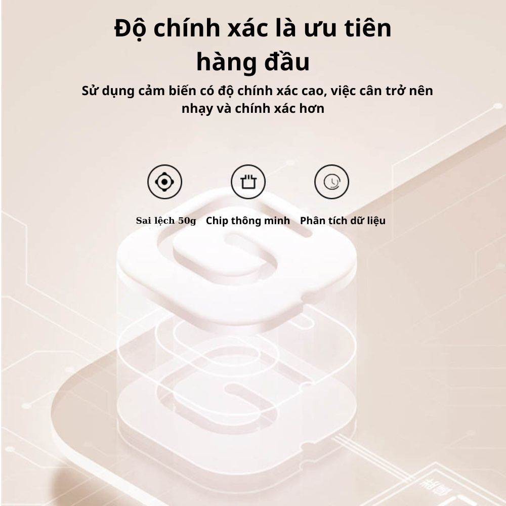 Cân Điện Tử Sức Khỏe KW Sạc USB Kết Nối Bluetooth Phân Tích Chỉ Số Cơ Thể