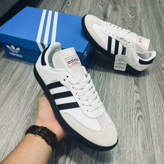 Giày Adida.s Samba Og White Black Da Lộn Lai Au Fullbox