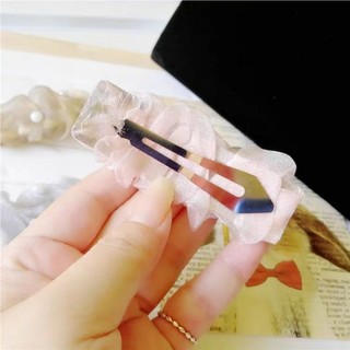Kẹp Tóc Mái, Kẹp Tóc Đính Đá Voan Nhún