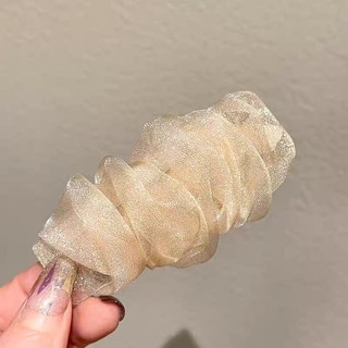 Kẹp Tóc Mái, Kẹp Tóc Đính Đá Voan Nhún