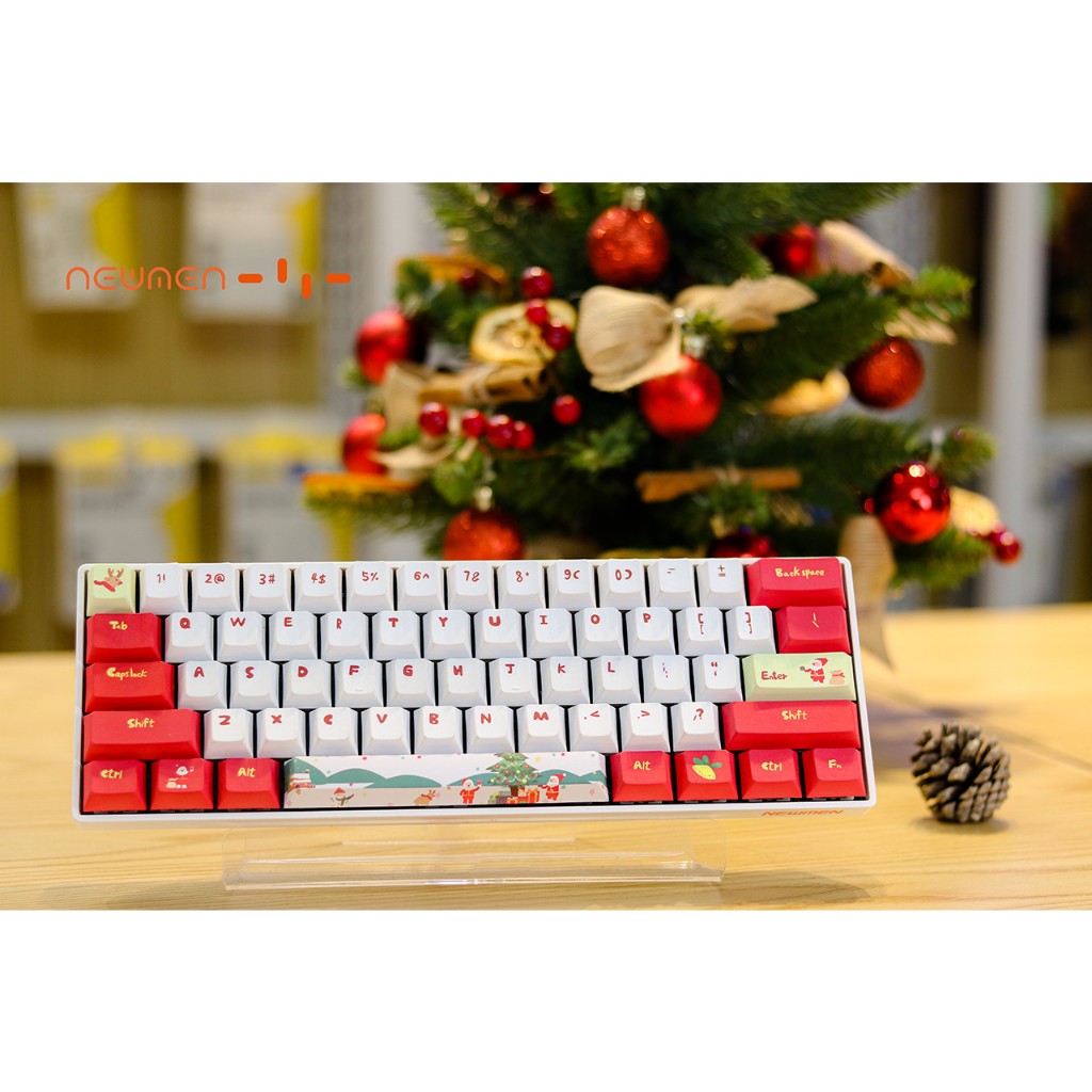 Bộ keycap Newmen PBT Dye-Sub Christmas (123 nút ) - Dùng cho Layout 61, 68, 84 nút