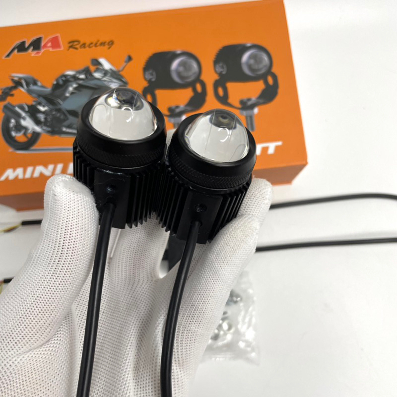 Đèn Trợ Sáng Mini Bi Cầu Mini MA Xe Máy Chính Hãng Nguồn Nhôm