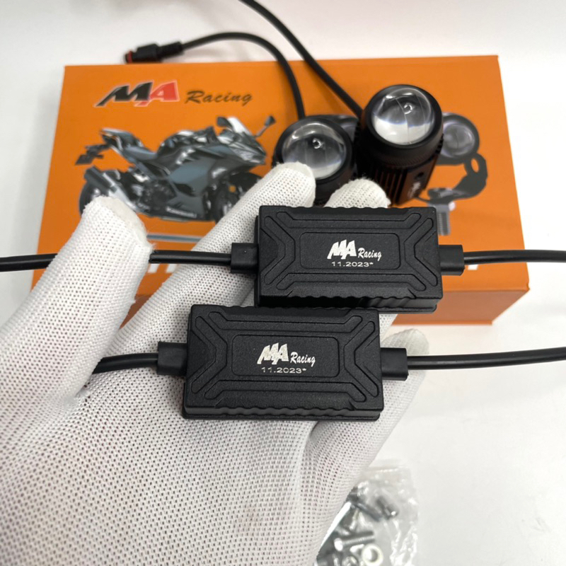 Đèn Trợ Sáng Mini Bi Cầu Mini MA Xe Máy Chính Hãng Nguồn Nhôm