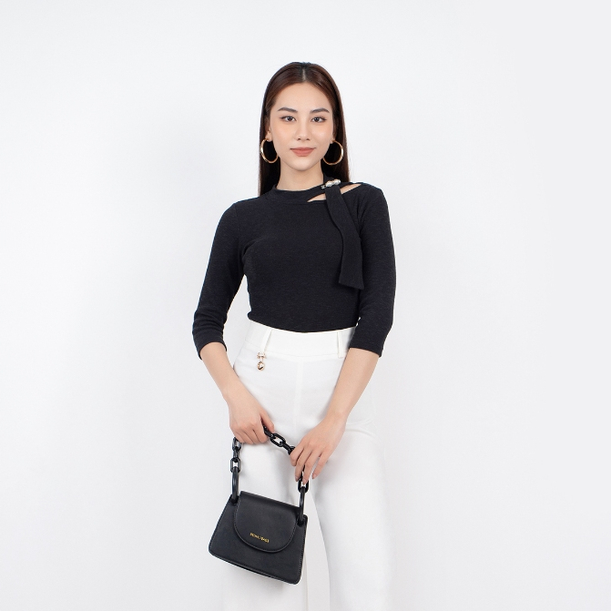 FAT7276 - Áo thun dạo phố vải len dáng ôm tay lỡ - PANTIO