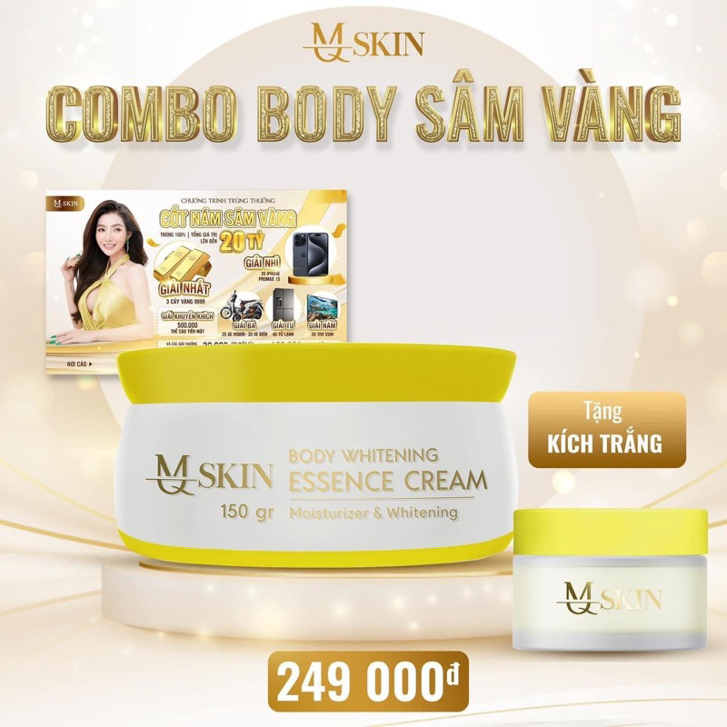 Kem Body Sâm Vàng ( tặng kèm kích trắng )