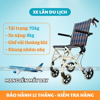 Xe lăn du lịch nặng 8kg lucass x12, siêu nhẹ nhỏ gọn - xe lăn cho người khuyết tật, người già