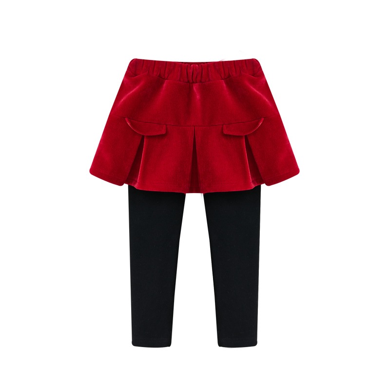 Chân váy nhung kèm legging lót nỉ Bebezoo siêu ấm BEC4SK101