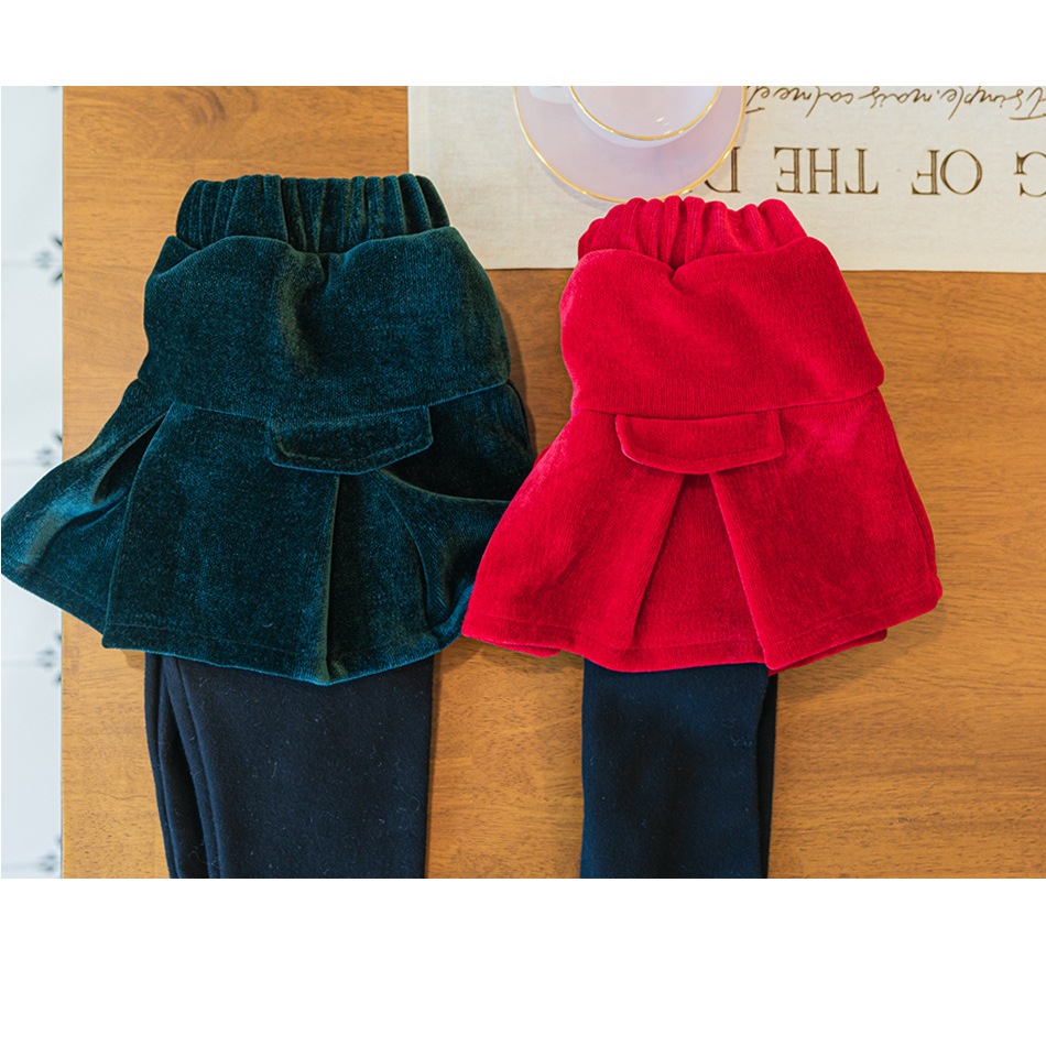 Chân váy nhung kèm legging lót nỉ Bebezoo siêu ấm BEC4SK101