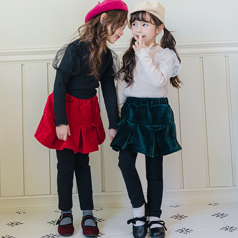 Chân váy nhung kèm legging lót nỉ Bebezoo siêu ấm BEC4SK101