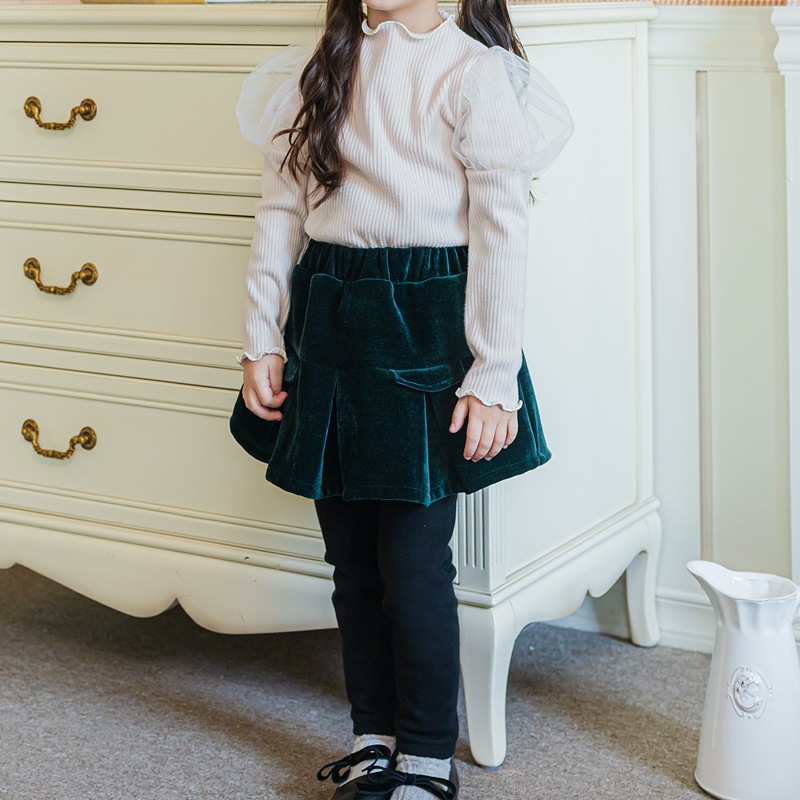 Chân váy nhung kèm legging lót nỉ Bebezoo siêu ấm BEC4SK101