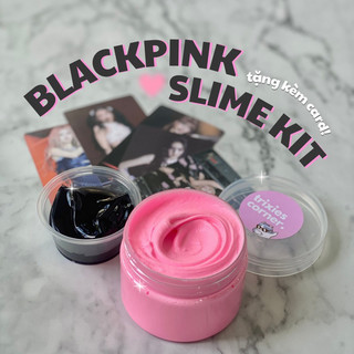 BLACKPINK SLIME KIT, slime tự trộn slime đất sét và slime trong, đồ chơi chất nhoèn ma quái