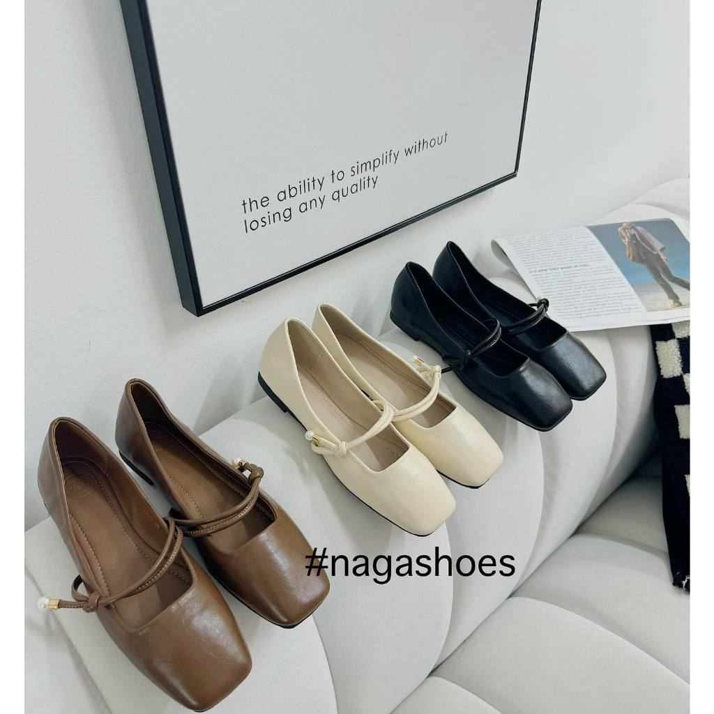 BÚP BÊ NAGASHOES ĐẾ BỆT QUAI NGANG DÂY GÚT 1P NAB66