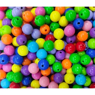 50gam-100gam hạt nhựa tròn 8mm nhiều màu bóng đẹp