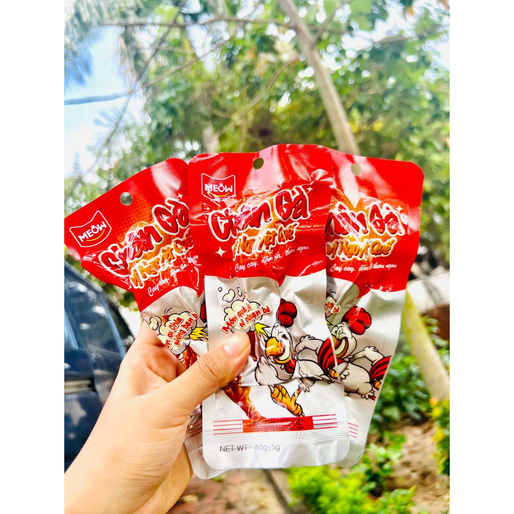 COMBO 10 GÓI Chân gà vị nguyệt quế 40gr ăn vặt cay cay đậm đà thơm ngon