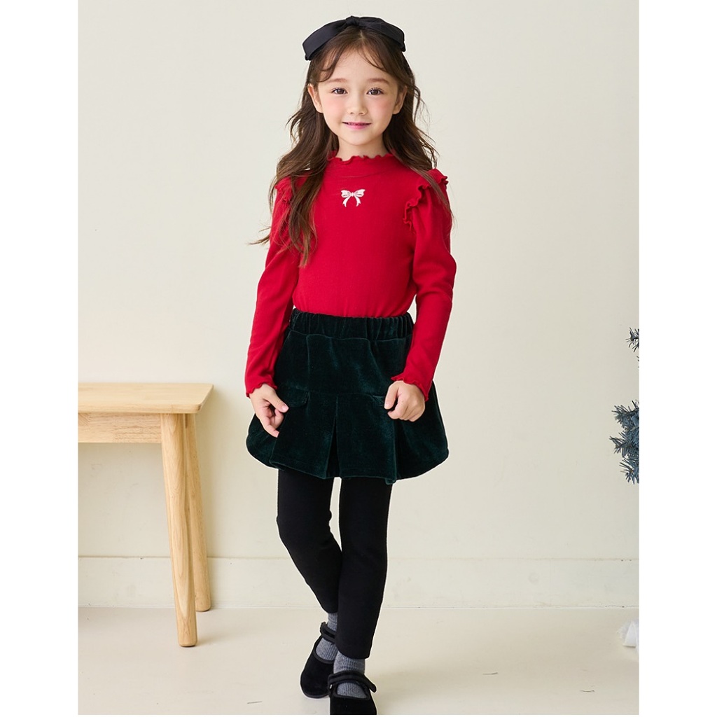 Áo thun giữ nhiệt Bebezoo thêu nơ cho bé BEC4TS103