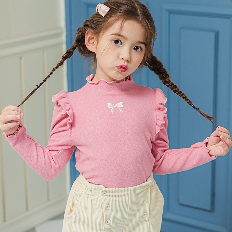 Áo thun giữ nhiệt Bebezoo thêu nơ cho bé BEC4TS103