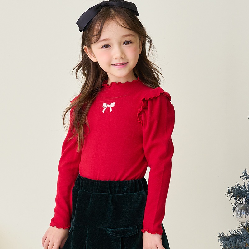 Áo thun giữ nhiệt Bebezoo thêu nơ cho bé BEC4TS103