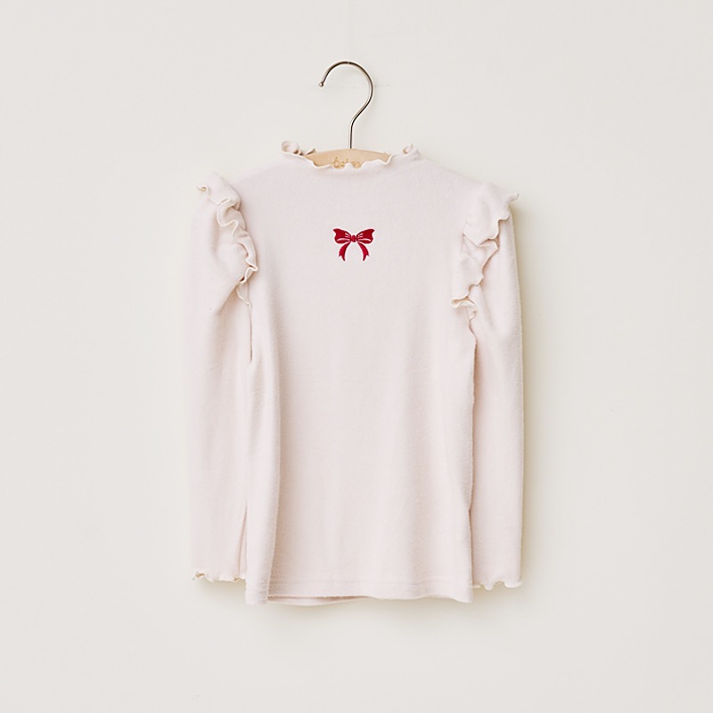 Áo thun giữ nhiệt Bebezoo thêu nơ cho bé BEC4TS103