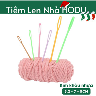 Set 3 Kim Khâu Len Bằng Nhựa Cứng 7cm /9cm /5.5cm (màu ngẫu nhiên)